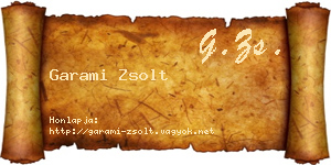 Garami Zsolt névjegykártya